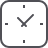 Animated analog clock icon